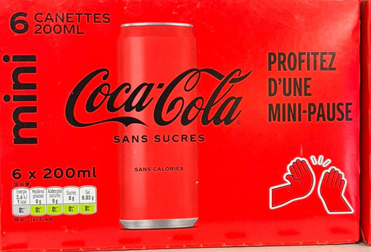 MINI COCA ZERO 6X20CL